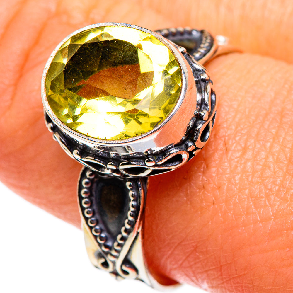 Lemon Quartz Rings handcrafted by Ana Silver Co - RING84511
