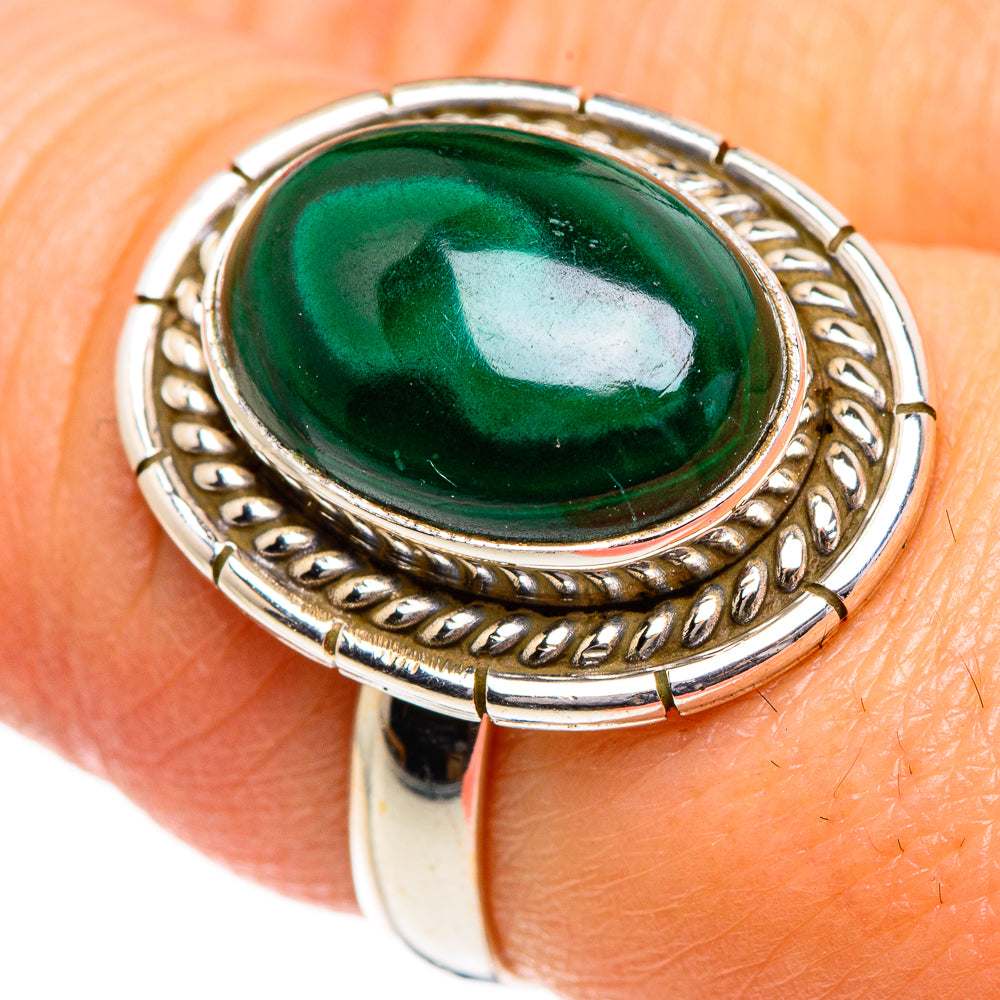 Malachite Rings handcrafted by Ana Silver Co - RING84517