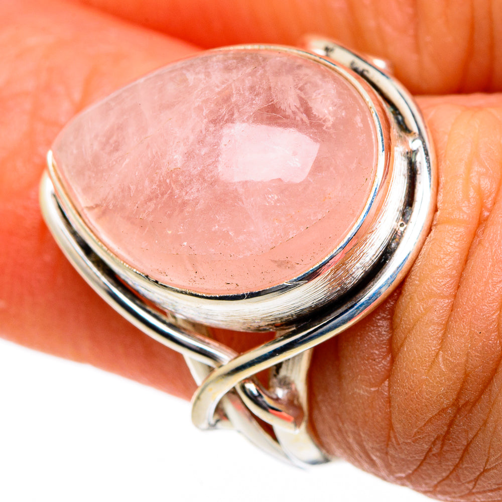 Rose Quartz Rings handcrafted by Ana Silver Co - RING84530