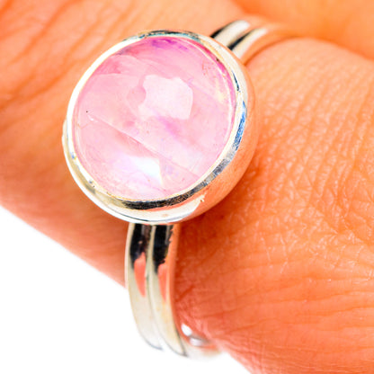 Pink Moonstone Rings handcrafted by Ana Silver Co - RING84531