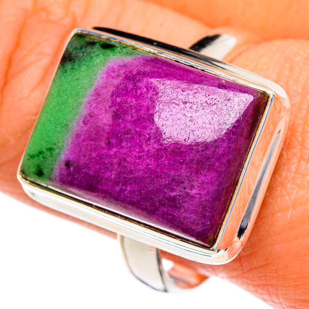 Ruby Zoisite Rings handcrafted by Ana Silver Co - RING84542