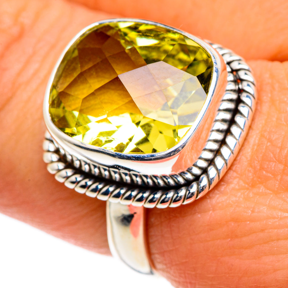 Lemon Quartz Rings handcrafted by Ana Silver Co - RING84547