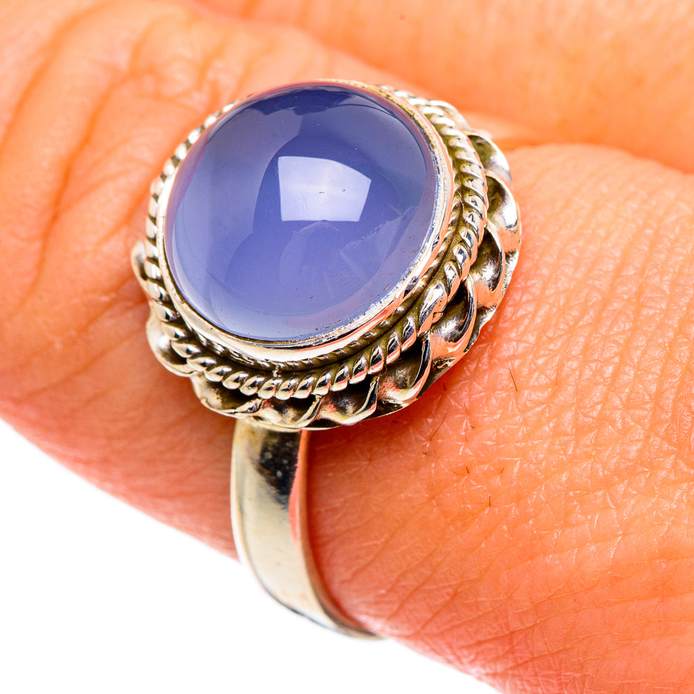 Aqua Chalcedony Rings handcrafted by Ana Silver Co - RING84550