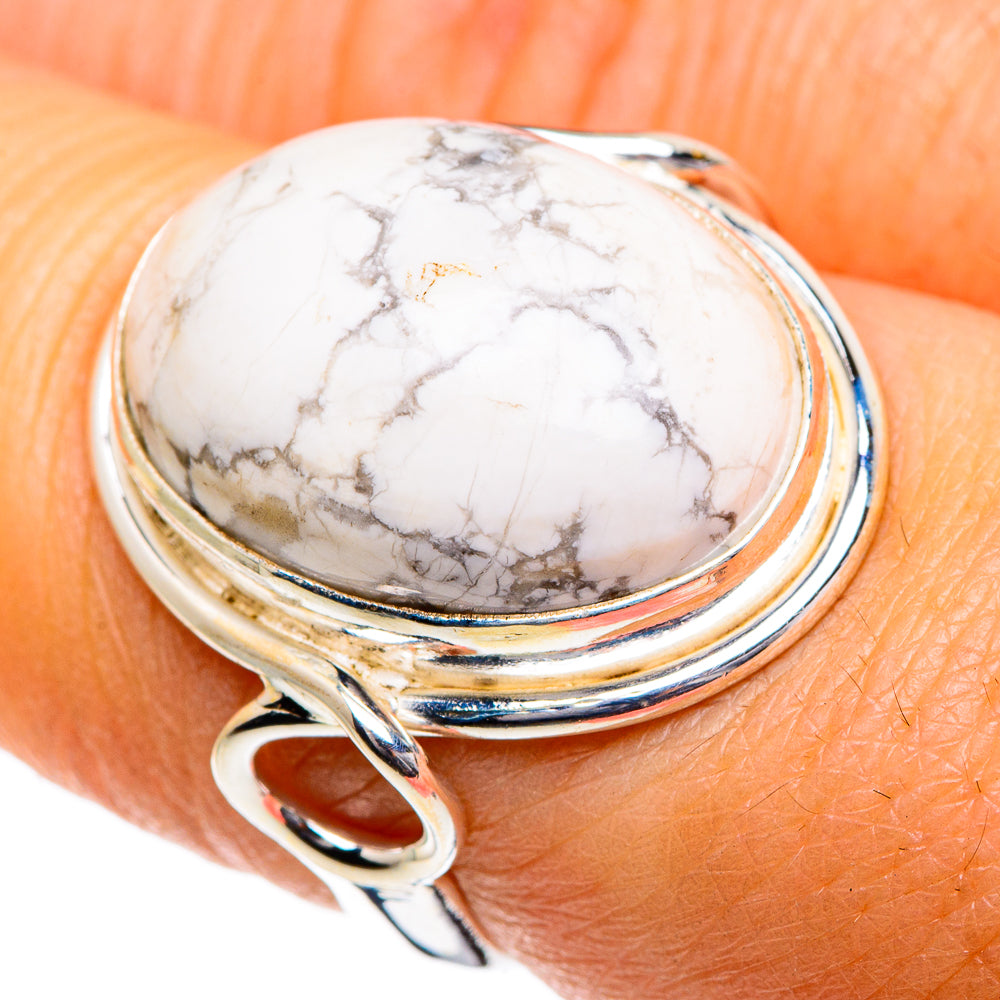 Howlite Rings handcrafted by Ana Silver Co - RING84577