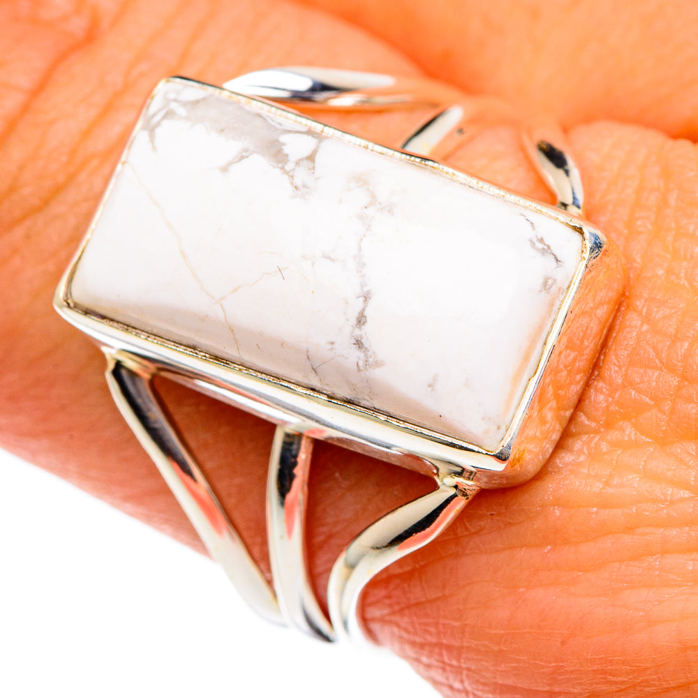 Howlite Rings handcrafted by Ana Silver Co - RING84578
