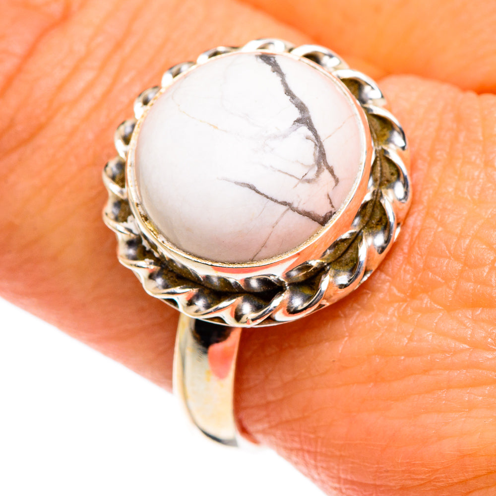 Howlite Rings handcrafted by Ana Silver Co - RING84579