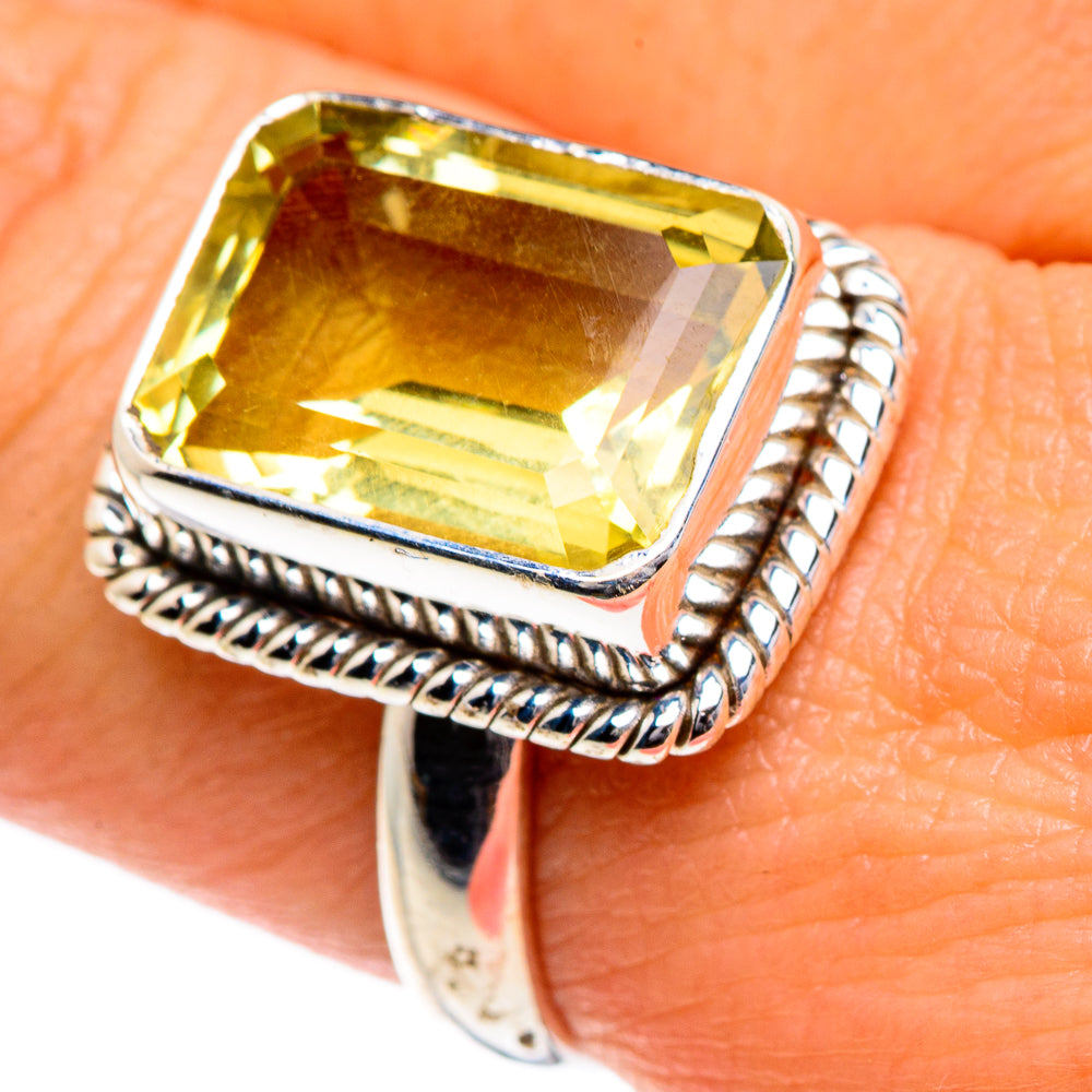 Lemon Quartz Rings handcrafted by Ana Silver Co - RING84581