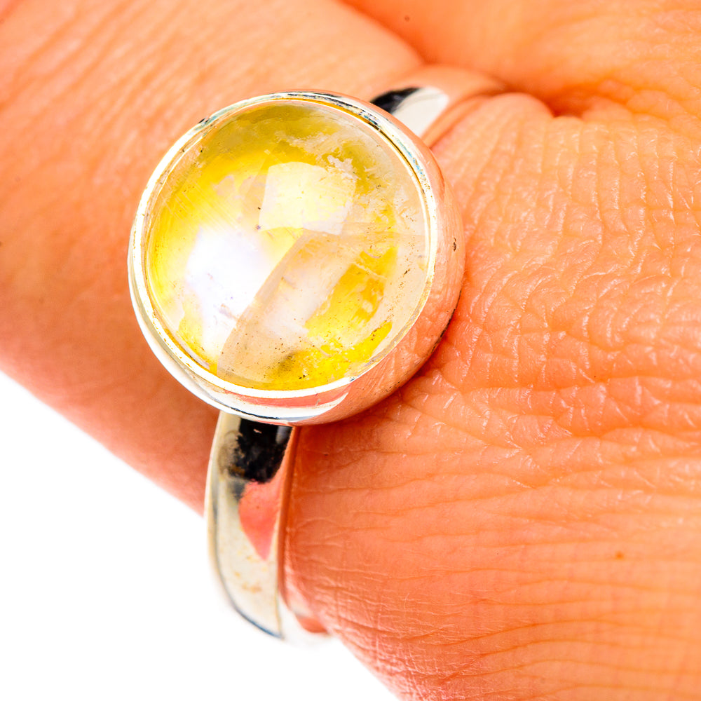 Yellow Moonstone Rings handcrafted by Ana Silver Co - RING84583