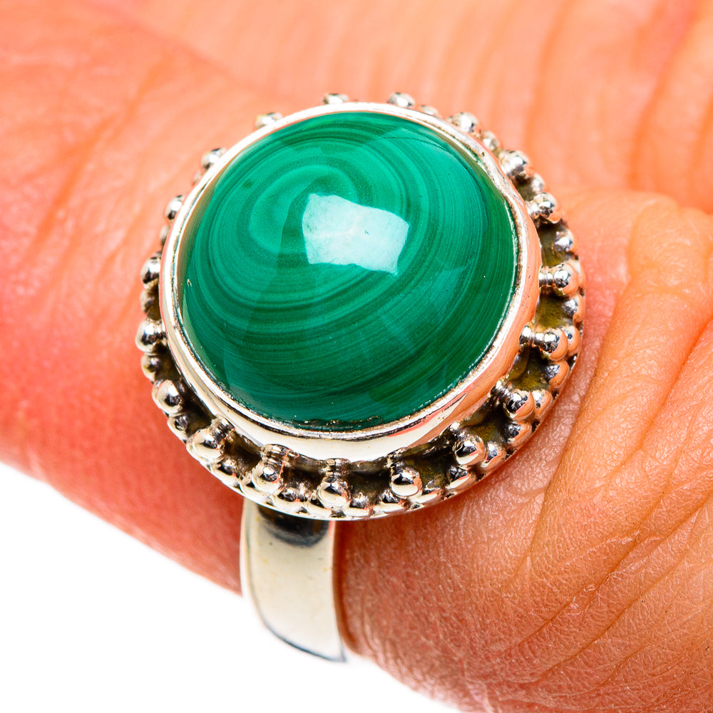 Malachite Rings handcrafted by Ana Silver Co - RING84593