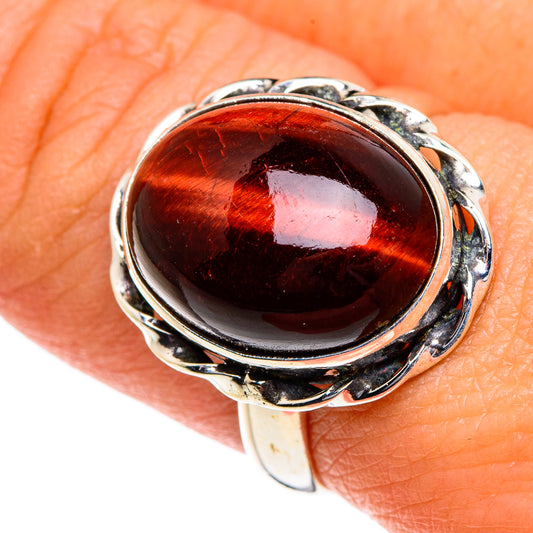 Red Tiger Eye Rings handcrafted by Ana Silver Co - RING84596