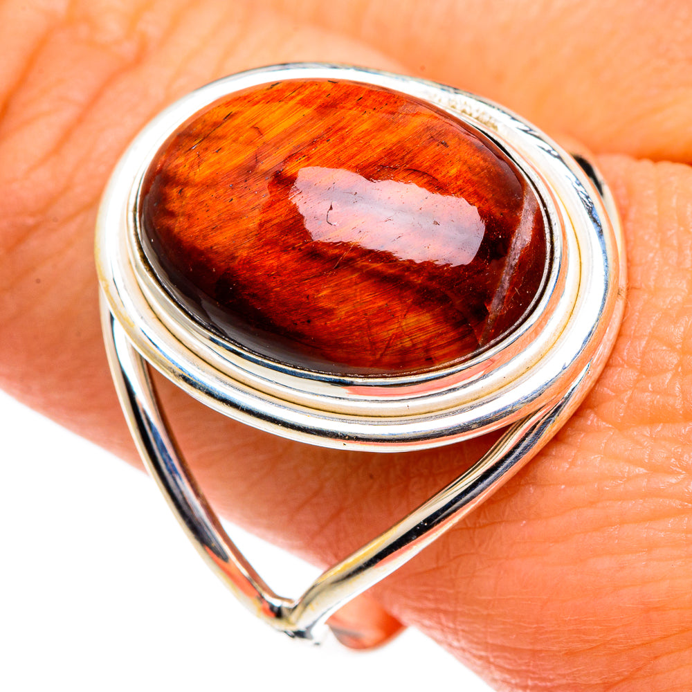 Red Tiger Eye Rings handcrafted by Ana Silver Co - RING84599
