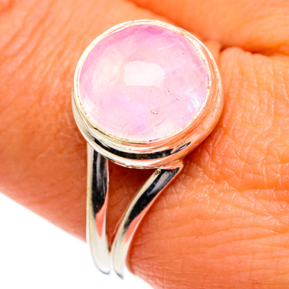 Pink Moonstone Rings handcrafted by Ana Silver Co - RING84605