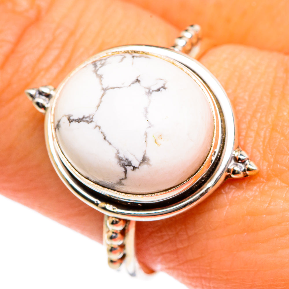 Howlite Rings handcrafted by Ana Silver Co - RING84618