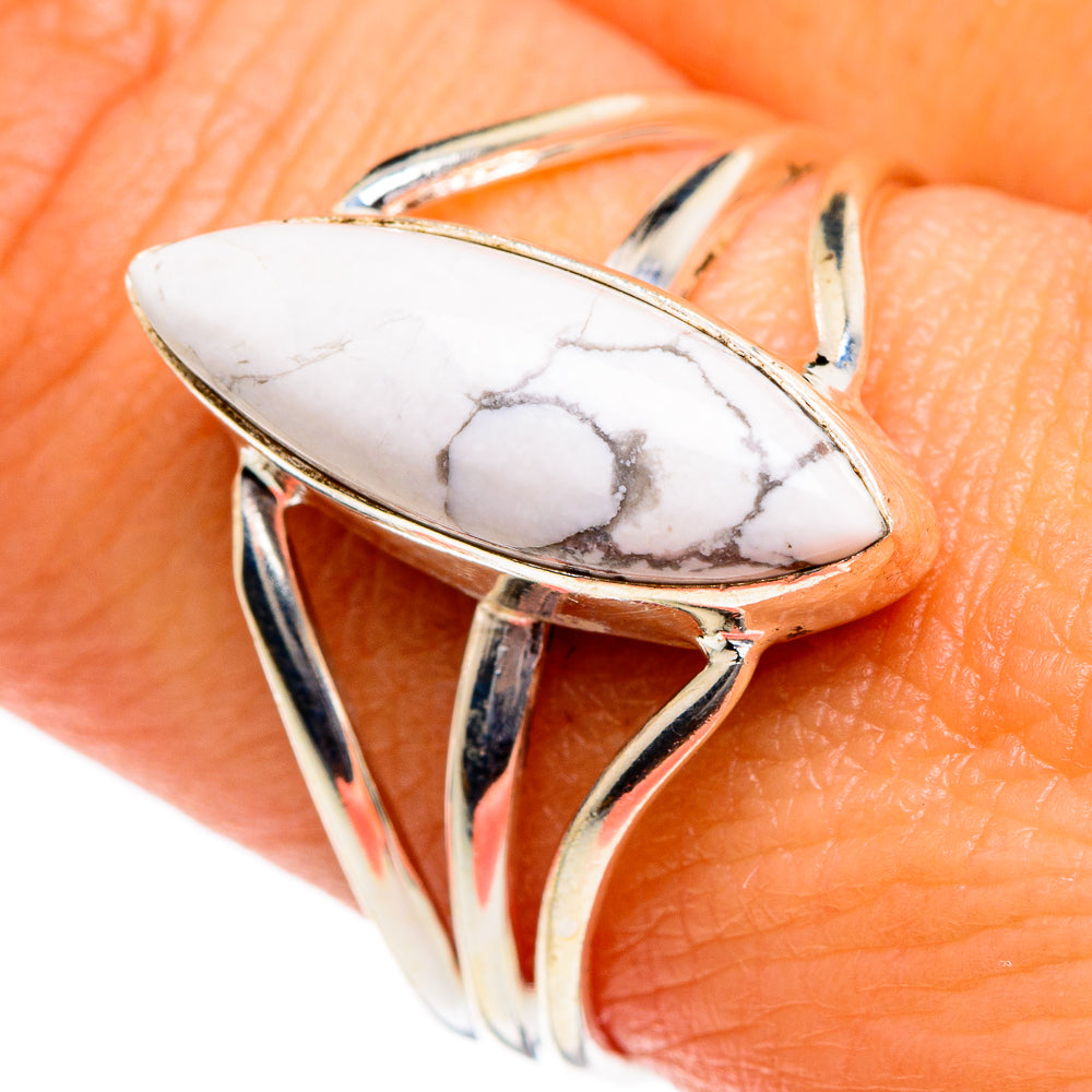 Howlite Rings handcrafted by Ana Silver Co - RING84619