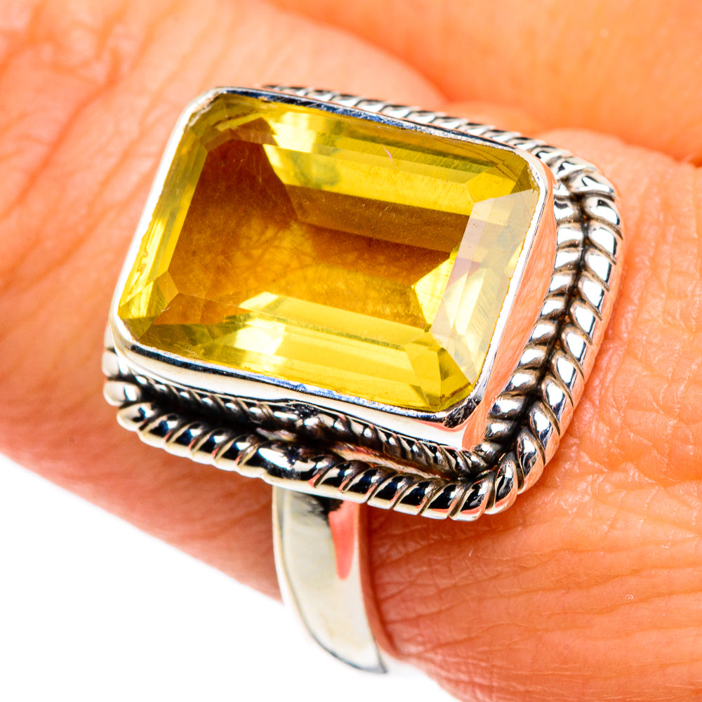 Lemon Quartz Rings handcrafted by Ana Silver Co - RING84622