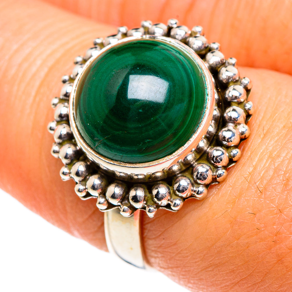 Malachite Rings handcrafted by Ana Silver Co - RING84632