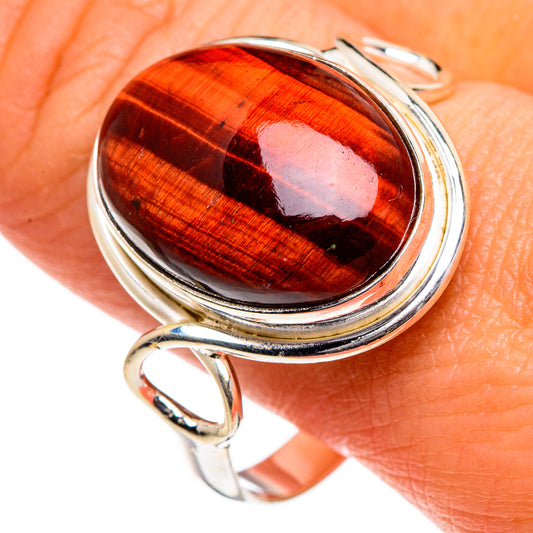 Red Tiger Eye Rings handcrafted by Ana Silver Co - RING84635