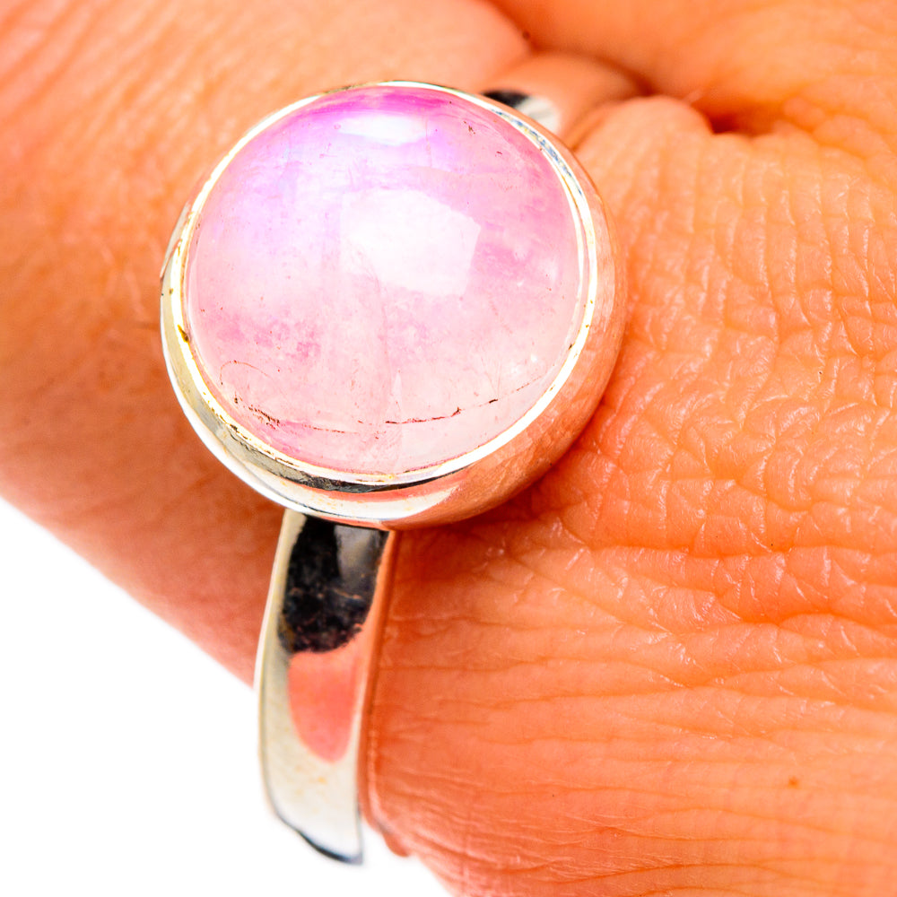 Pink Moonstone Rings handcrafted by Ana Silver Co - RING84643