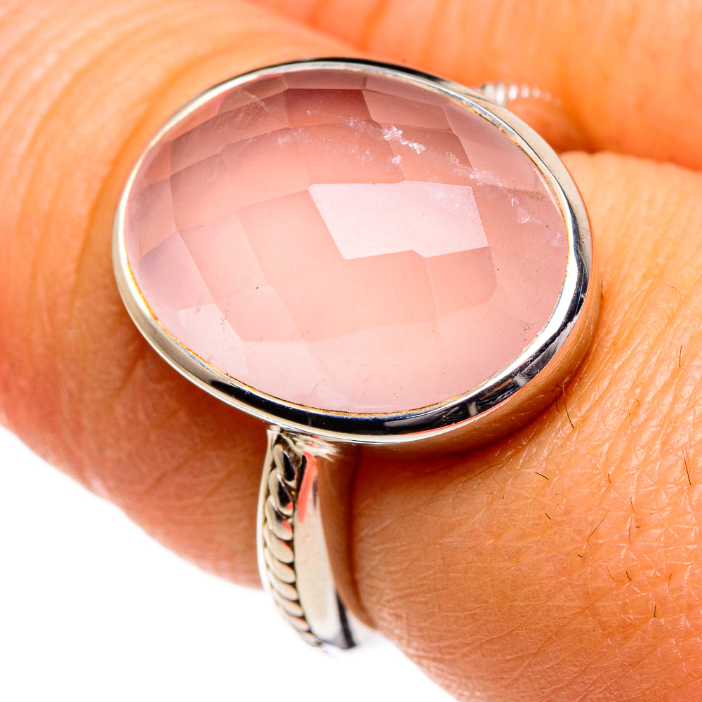 Rose Quartz Rings handcrafted by Ana Silver Co - RING84644