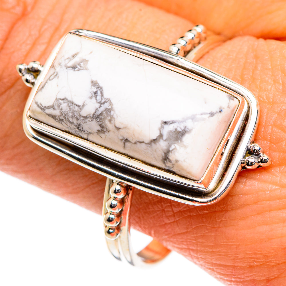 Howlite Rings handcrafted by Ana Silver Co - RING84654
