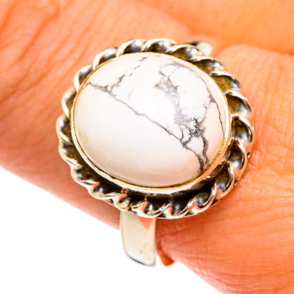 Howlite Rings handcrafted by Ana Silver Co - RING84657