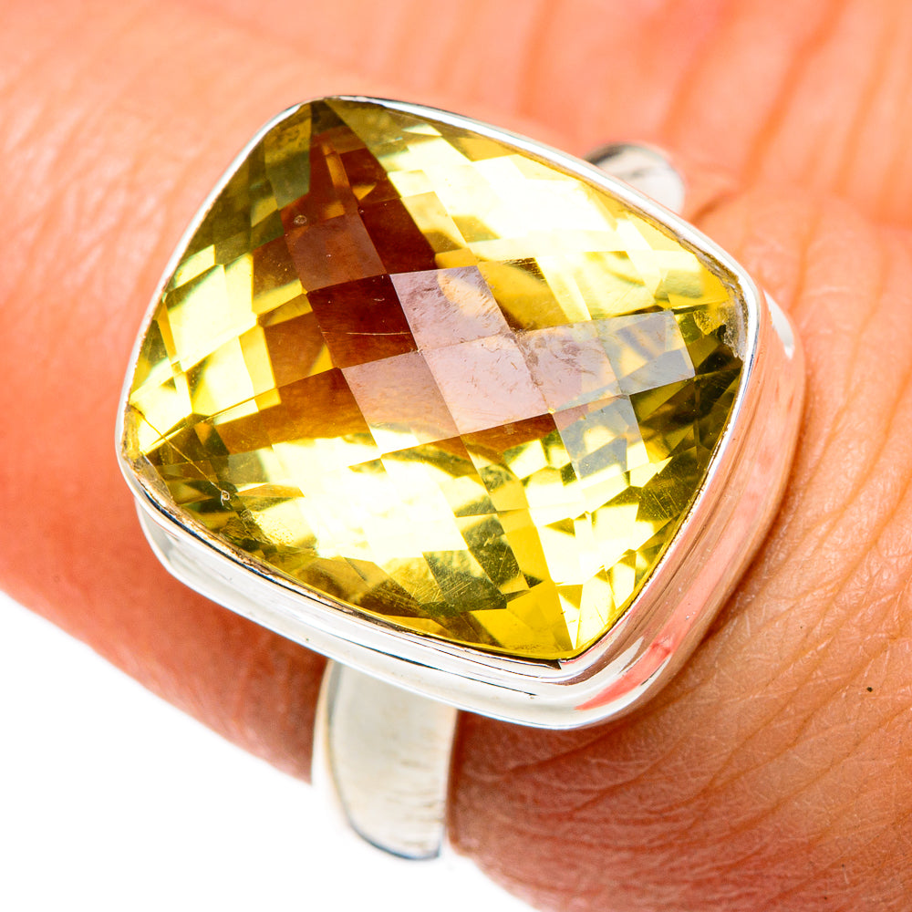 Lemon Quartz Rings handcrafted by Ana Silver Co - RING84659