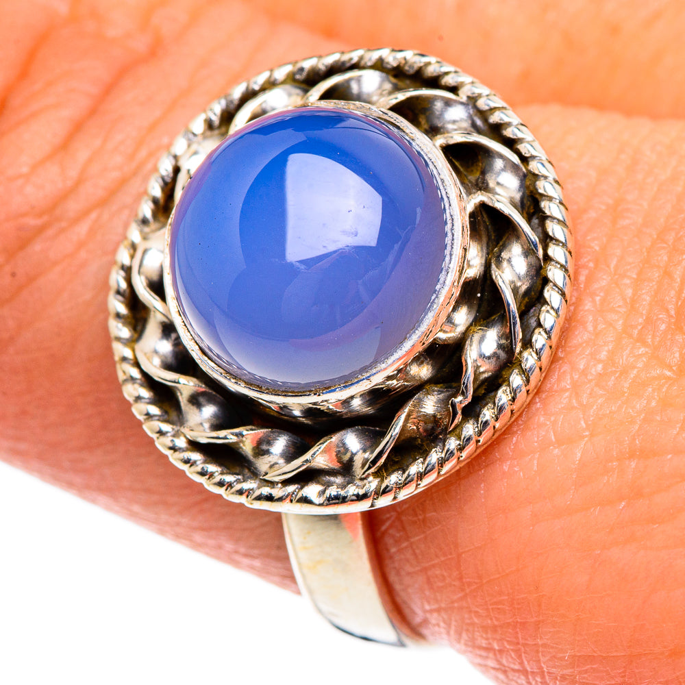 Aqua Chalcedony Rings handcrafted by Ana Silver Co - RING84662