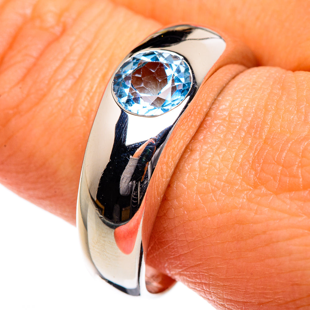 Blue Topaz Rings handcrafted by Ana Silver Co - RING84666