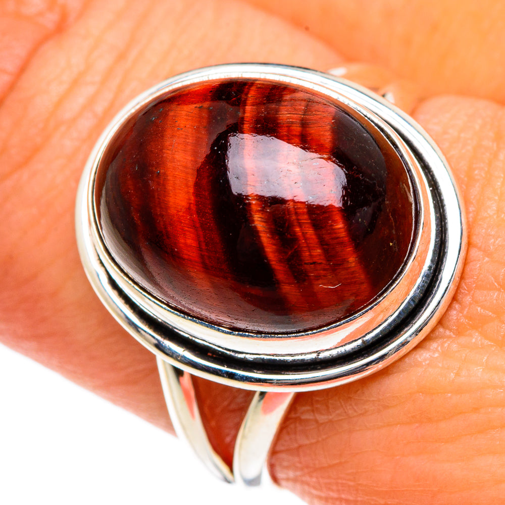 Red Tiger Eye Rings handcrafted by Ana Silver Co - RING84672