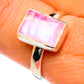 Pink Moonstone Rings handcrafted by Ana Silver Co - RING84682