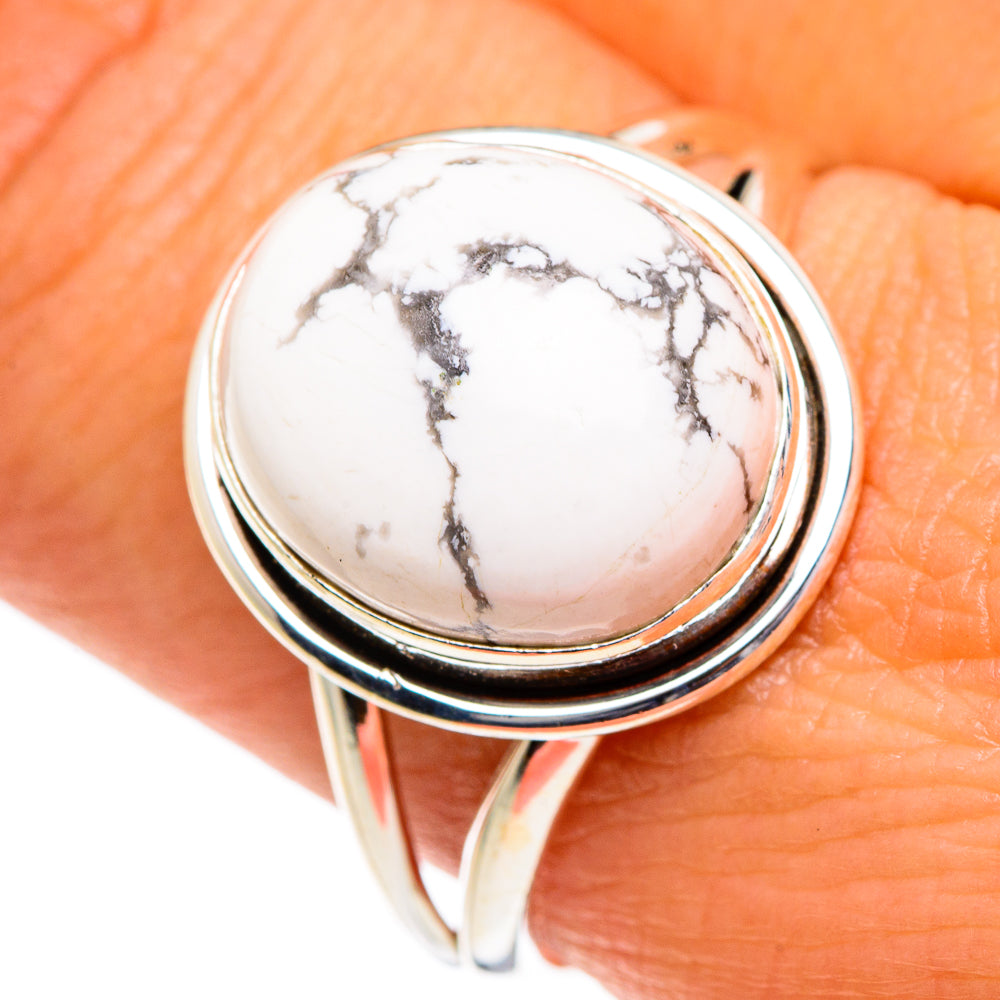 Howlite Rings handcrafted by Ana Silver Co - RING84694
