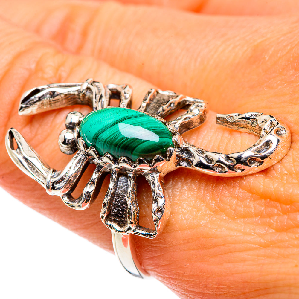 Malachite Rings handcrafted by Ana Silver Co - RING84704