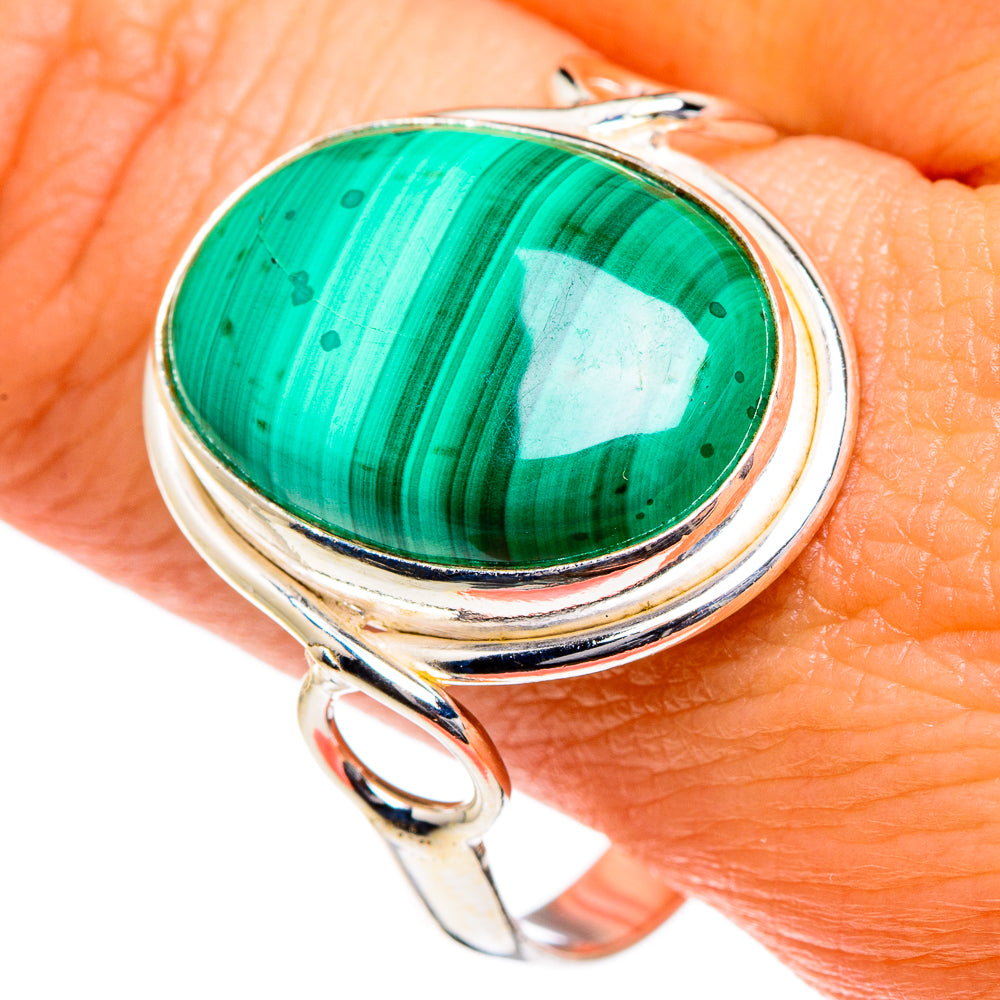 Malachite Rings handcrafted by Ana Silver Co - RING84707