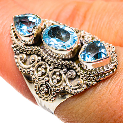 Blue Topaz Rings handcrafted by Ana Silver Co - RING84747