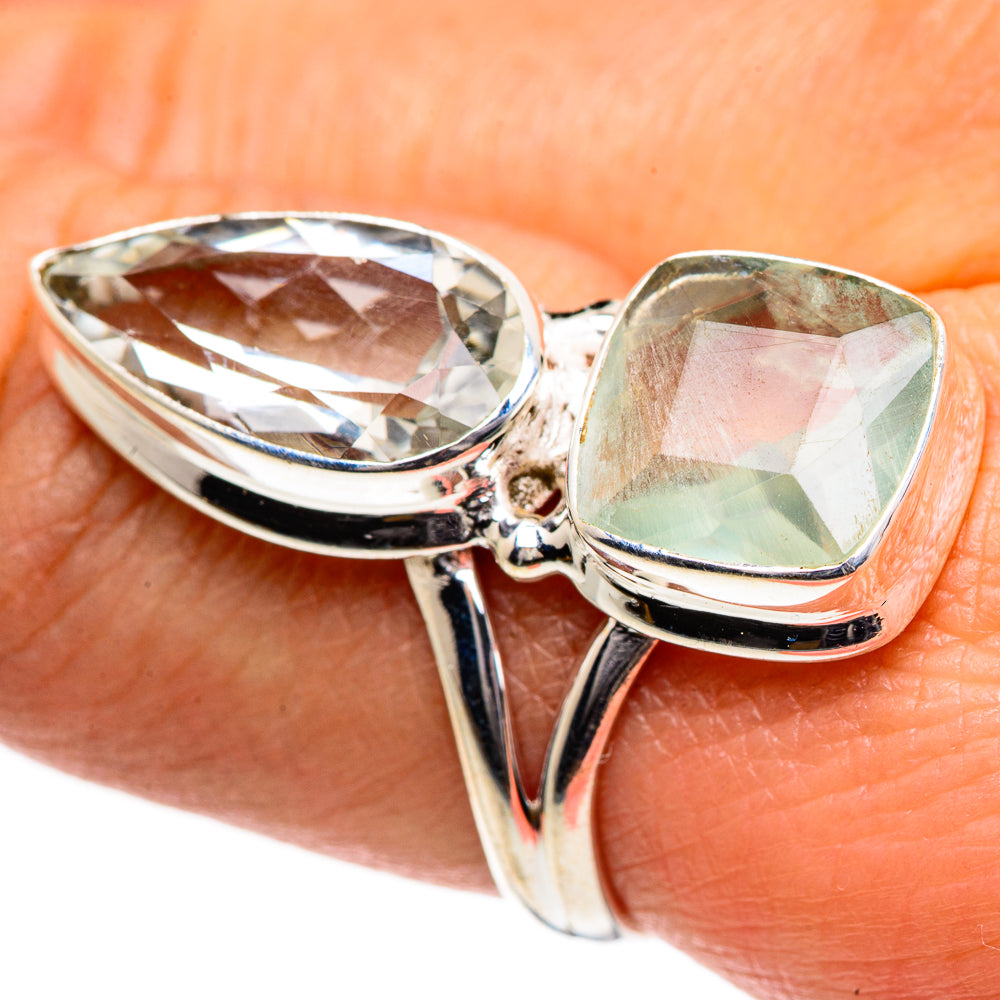 Prehnite, Green Amethyst Rings handcrafted by Ana Silver Co - RING84754