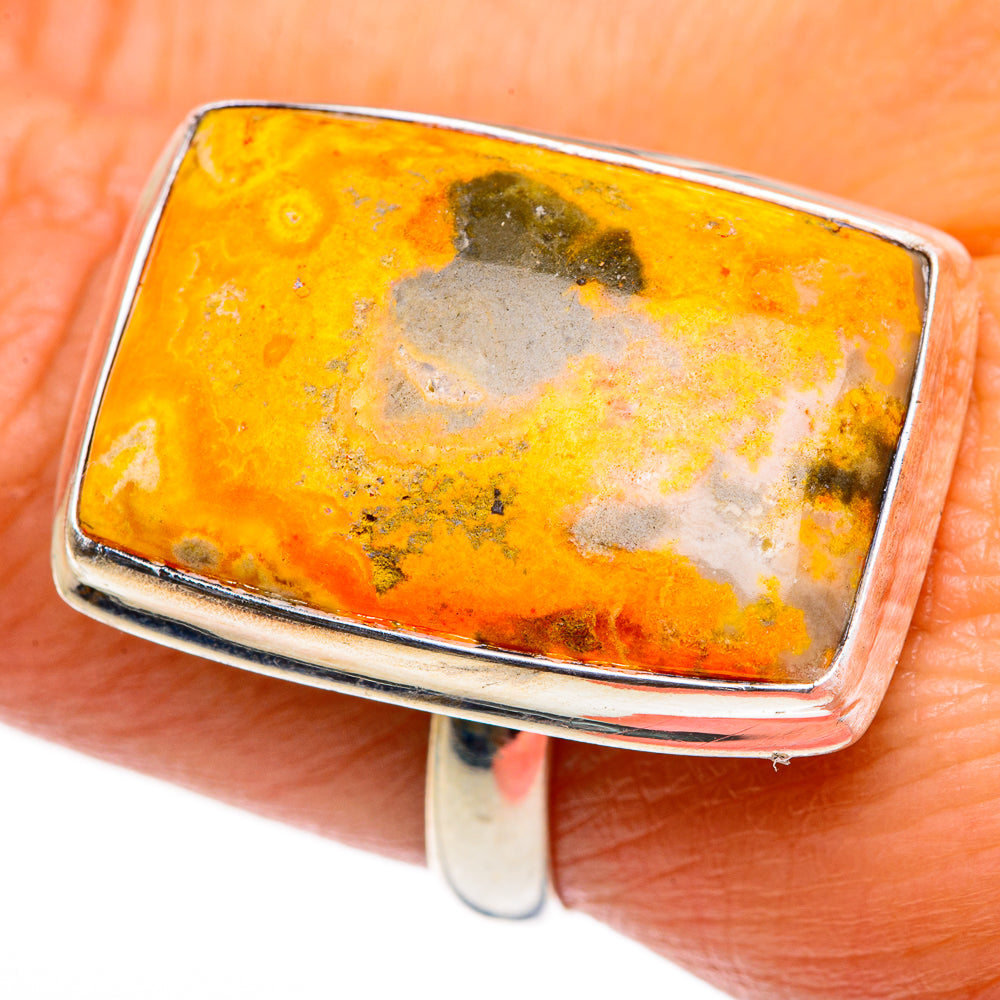Bumble Bee Jasper Rings handcrafted by Ana Silver Co - RING84768