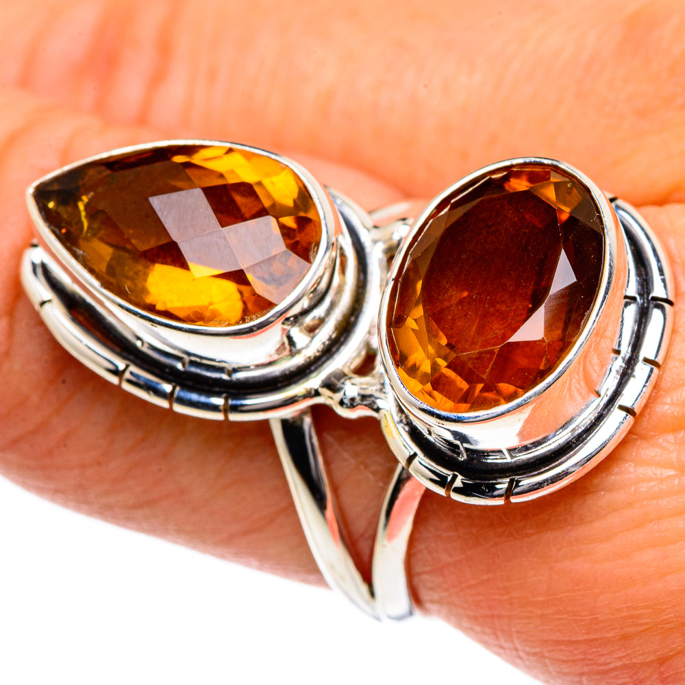 Mandarin Citrine Rings handcrafted by Ana Silver Co - RING84777