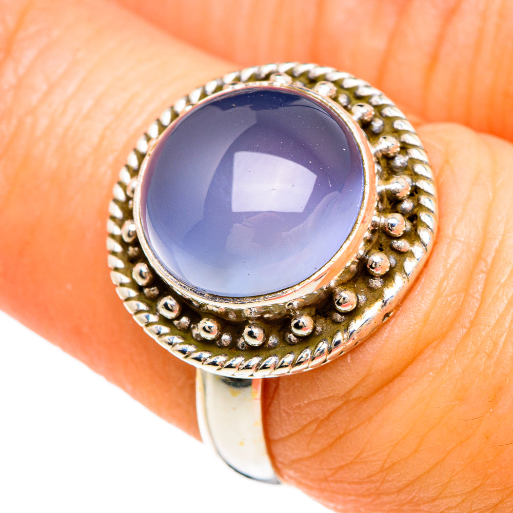 Aqua Chalcedony Rings handcrafted by Ana Silver Co - RING84782