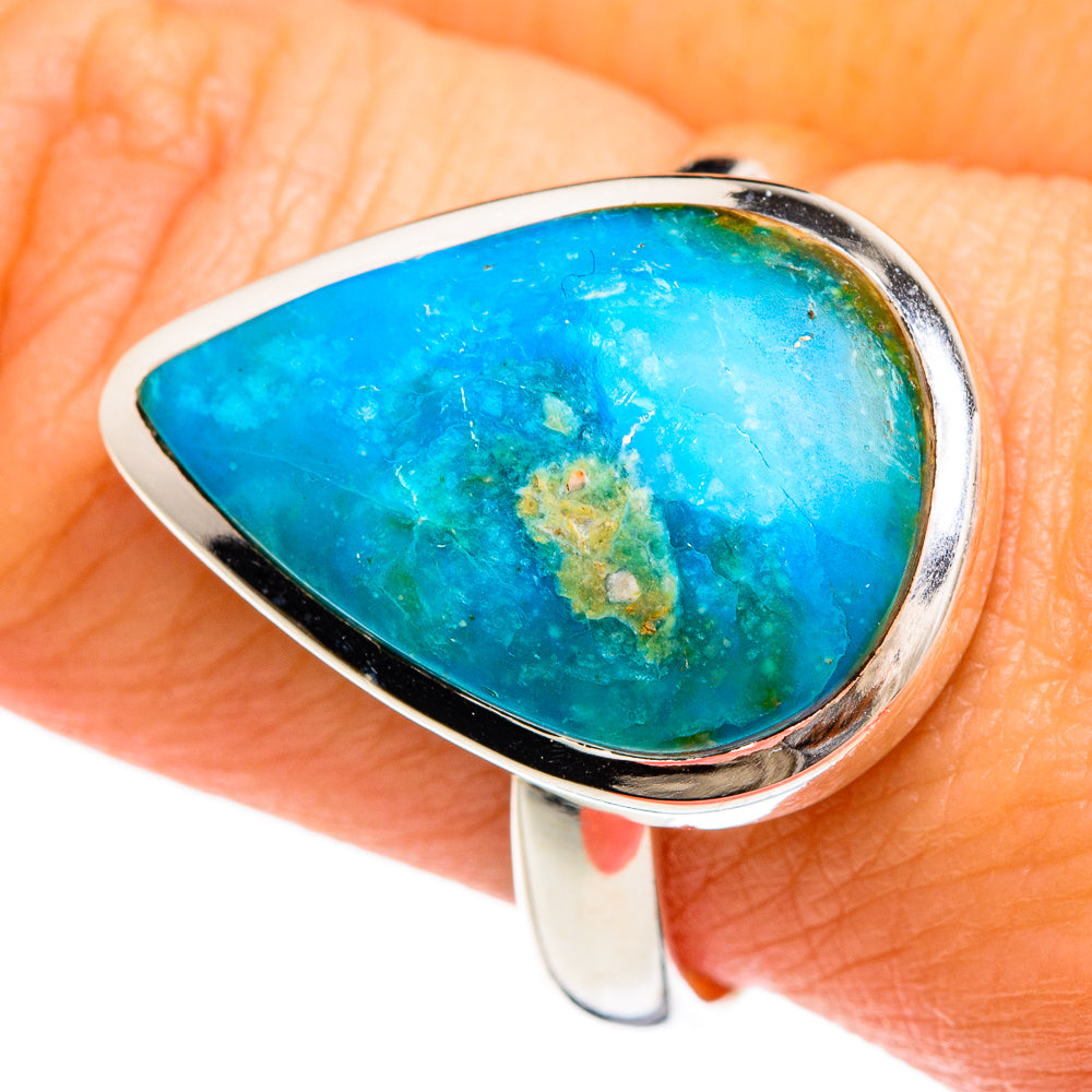 Chrysocolla Rings handcrafted by Ana Silver Co - RING84784