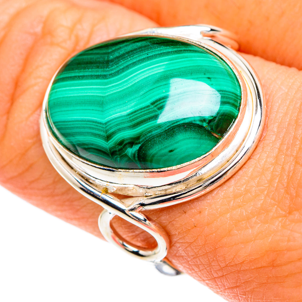 Malachite Rings handcrafted by Ana Silver Co - RING84792