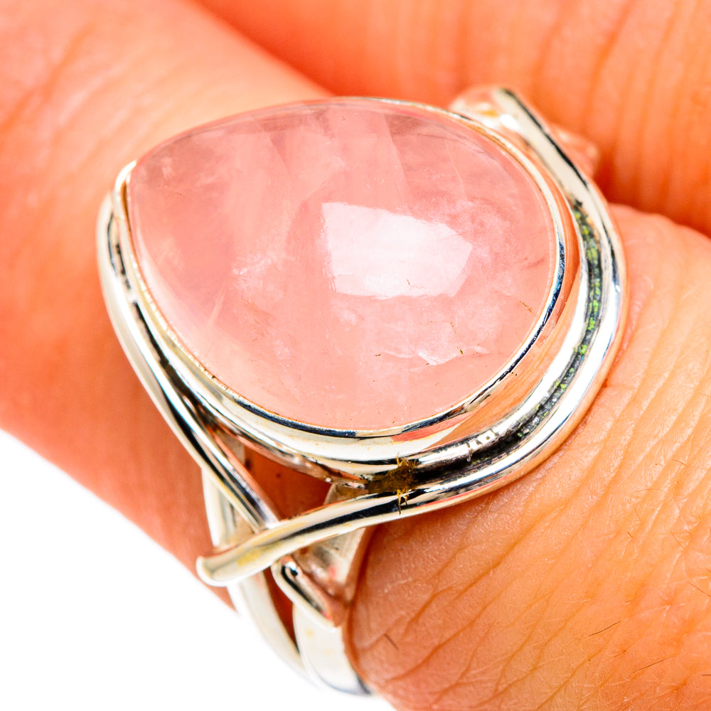 Rose Quartz Rings handcrafted by Ana Silver Co - RING84805