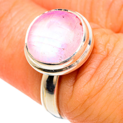 Pink Moonstone Rings handcrafted by Ana Silver Co - RING84806