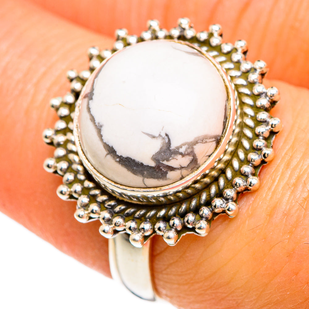 Howlite Rings handcrafted by Ana Silver Co - RING84819