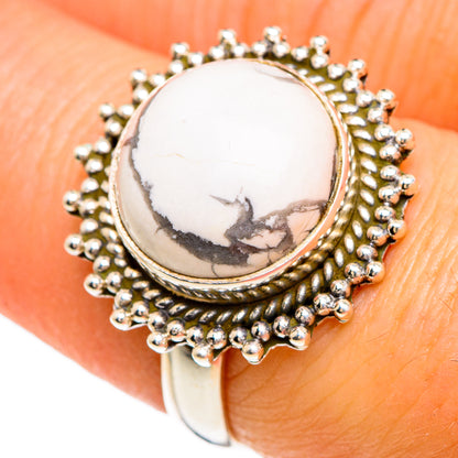 Howlite Rings handcrafted by Ana Silver Co - RING84819