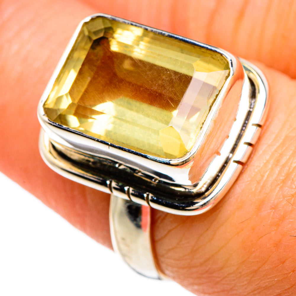 Lemon Quartz Rings handcrafted by Ana Silver Co - RING84826