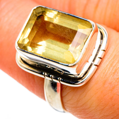 Lemon Quartz Rings handcrafted by Ana Silver Co - RING84826