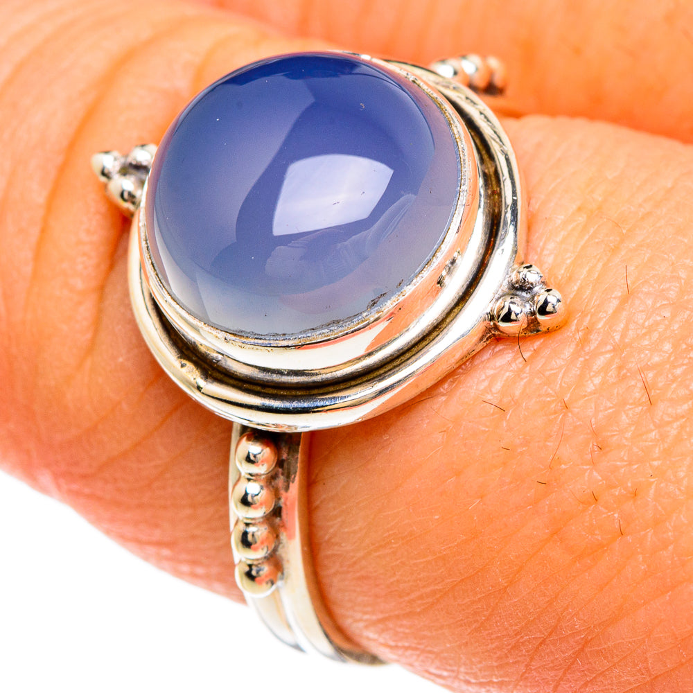 Aqua Chalcedony Rings handcrafted by Ana Silver Co - RING84840
