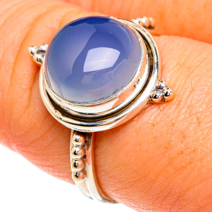 Aqua Chalcedony Rings handcrafted by Ana Silver Co - RING84840