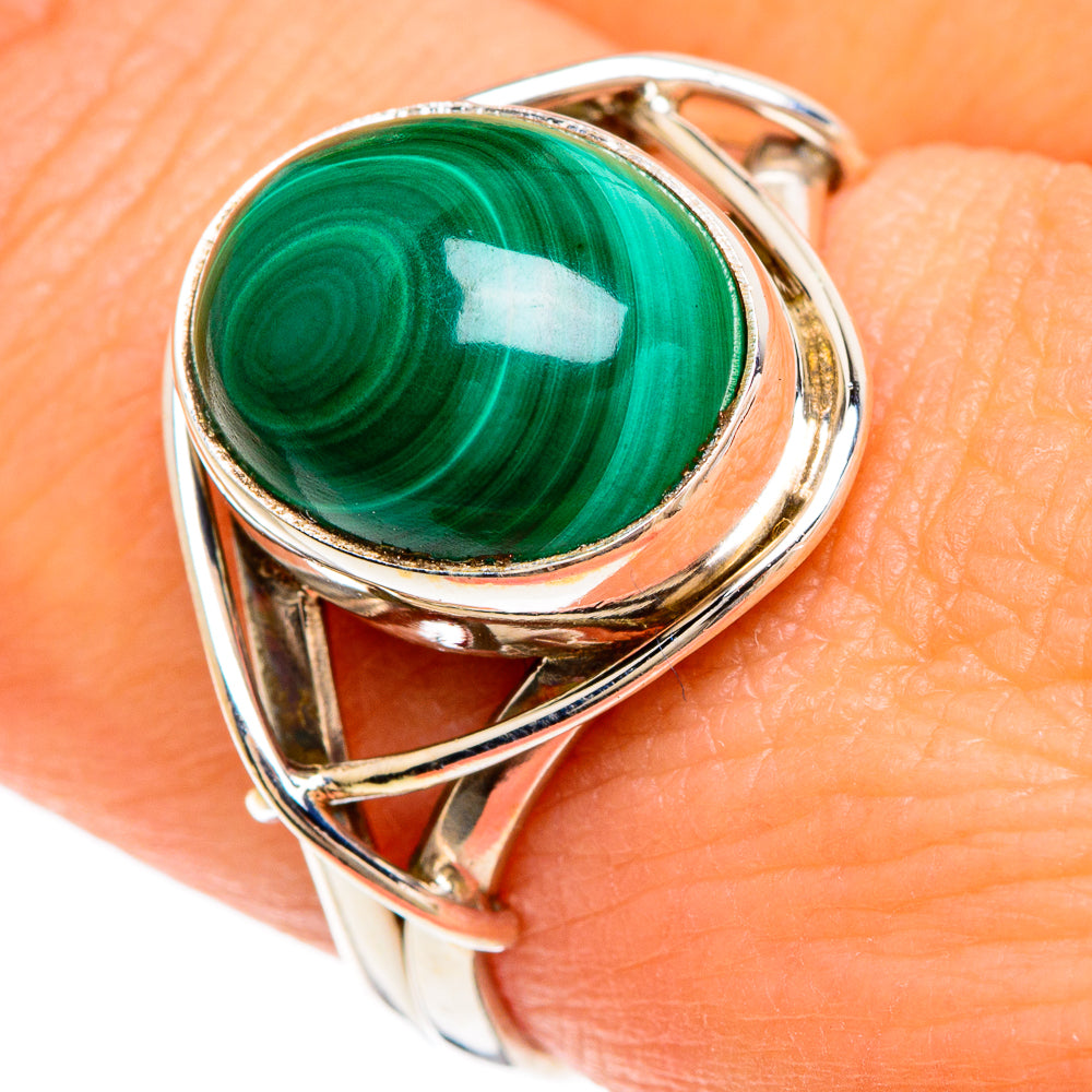 Malachite Rings handcrafted by Ana Silver Co - RING84844