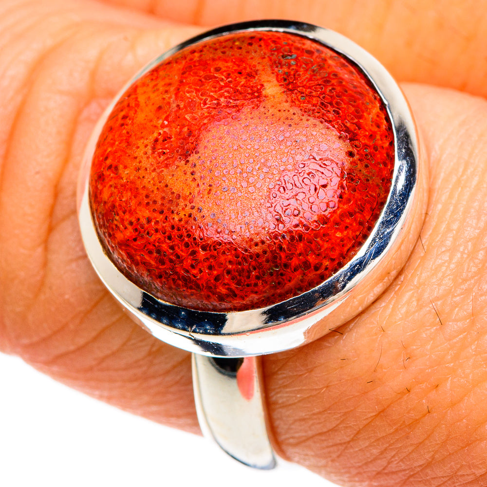 Sponge Coral Rings handcrafted by Ana Silver Co - RING84853